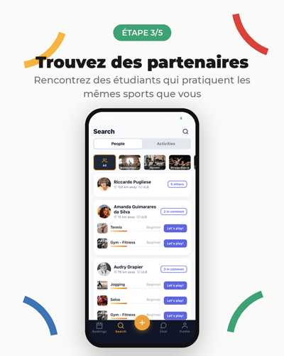 Application Aseus, étape 4, trouver des partenaires