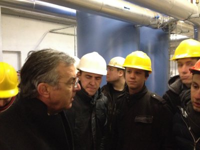 Les Bacheliers Electromécaniciens de Tournai en visite à la chaufferie de Wattrelos