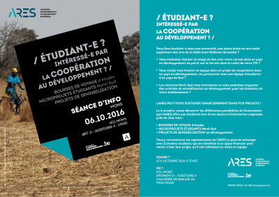 Étudiant·es, l’Académie de Recherche et d’Enseignement supérieur peut vous soutenir financièrement dans vos projets de coopération au développement !
