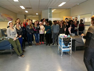Visite du centre de transfusion de Charleroi