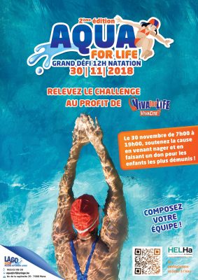 Viva for Life : Soutenez les étudiants du pédagogique des sites de Braine-Le-Comte et de Mons qui se jetteront à l’eau le 30 novembre !