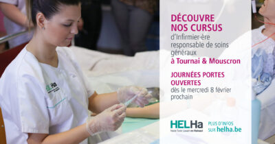 Soins Infirmiers : participez aux journées portes ouvertes à Mouscron et Tournai dès février 2023.