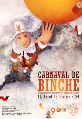 L’affiche du Carnaval de Binche 2024 est signée de l’un de nos étudiant en Arts Appliqués