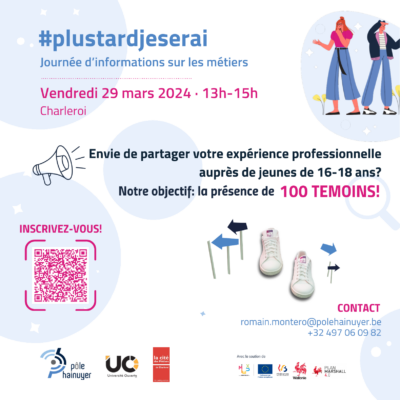 Cherche témoignages de professionnel·le·s dans le cadre de l’opération #plustardjeserai