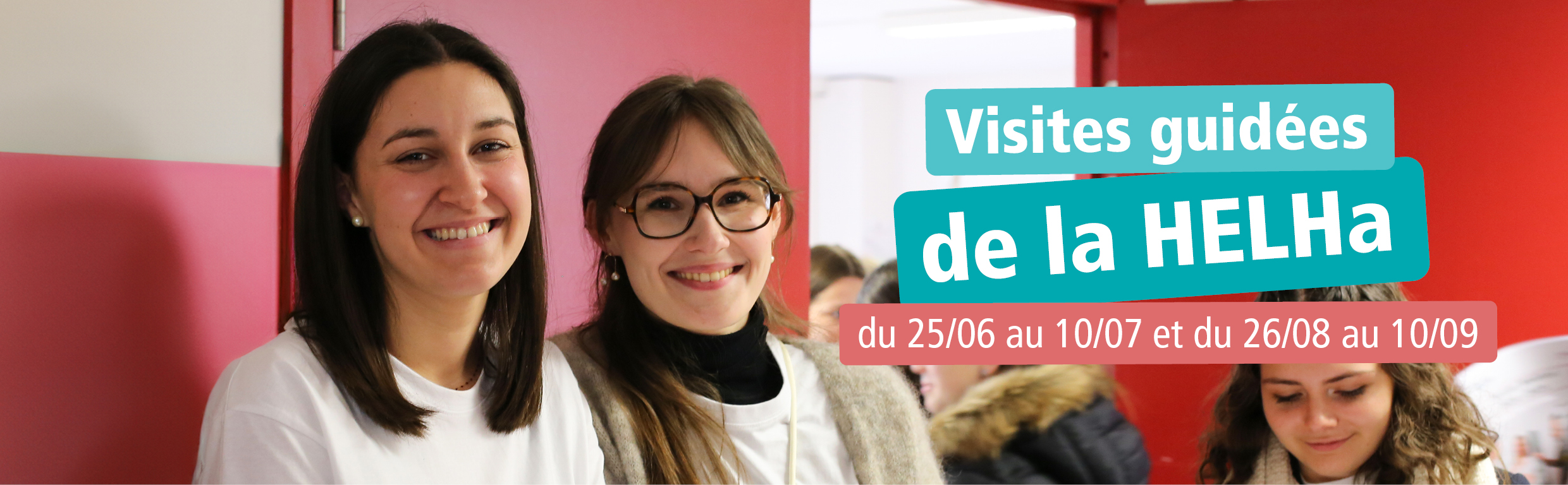 Visites guidées 2024 à la HELHa su 25 juin au 10 juillet et du 26 août au 10 septembre 2024