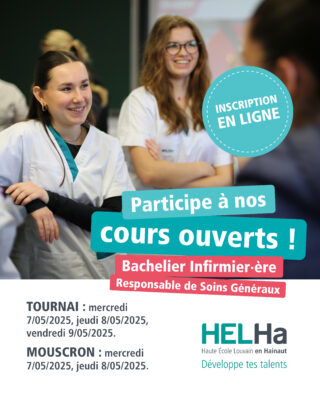 Cours ouverts Tournai et Mouscron : découvre la formation en soins infirmiers