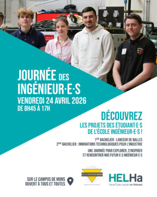 Bientôt – La Journée des Ingénieur·e·s à la HELHa