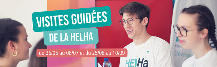Visites guidées 2025 de la HELHa (du 26 juin au 8 juillet et du 25 août au 10 septembre)