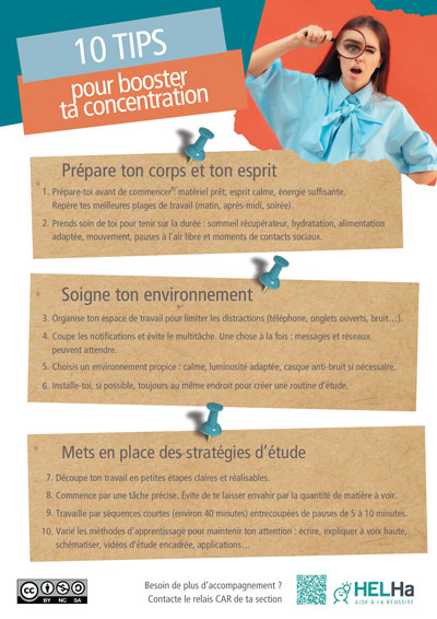 10 tips pour booster ta concentration