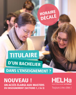 Un accès direct aux Masters en Enseignement depuis un Bachelier en enseignement (Article 75)