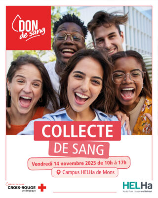 Collecte de sang sur le campus de Mons le 14 novembre 2025